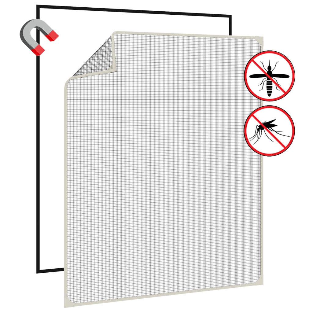 vidaXL Plasă insecte magnetică pentru ferestre, alb, 100x120 cm vidaXL Plasă insecte magnetică pentru ferestre, alb, 100x120 cm