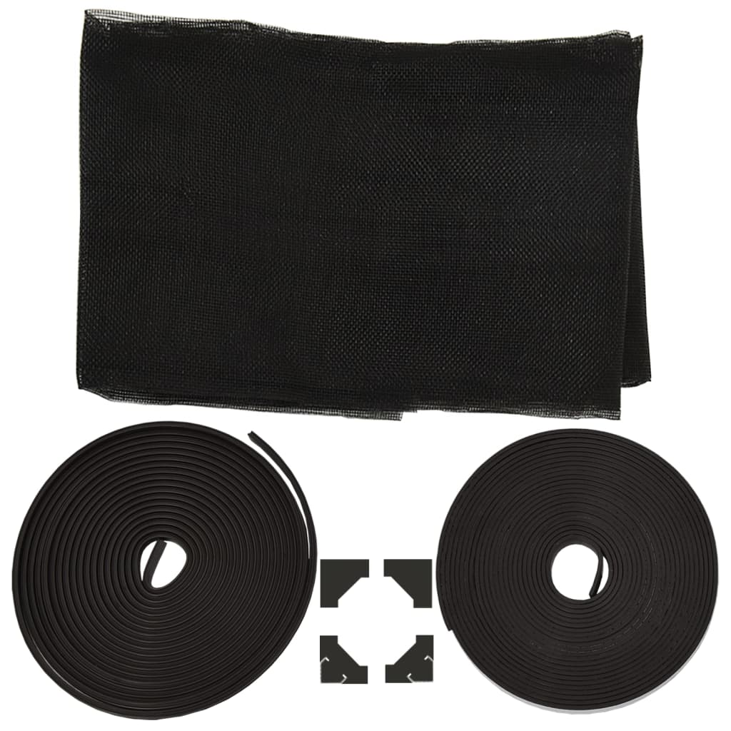 vidaXL Plasă insecte magnetică pentru ferestre, antracit, 100x120 cm vidaXL Plasă insecte magnetică pentru ferestre, antracit, 100x120 cm