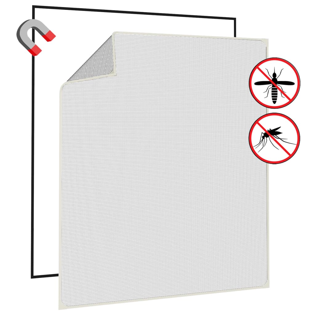 vidaXL Plasă insecte magnetică pentru ferestre, alb, 120x140 cm vidaXL Plasă insecte magnetică pentru ferestre, alb, 120x140 cm
