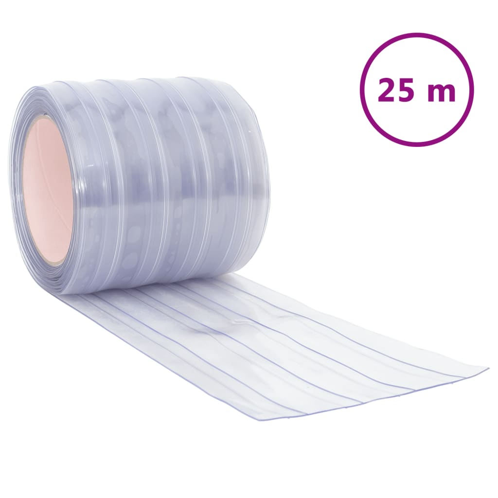 vidaXL Perdea pentru ușă, transparent, 200 mmx1,6 mm 25 m, PVC