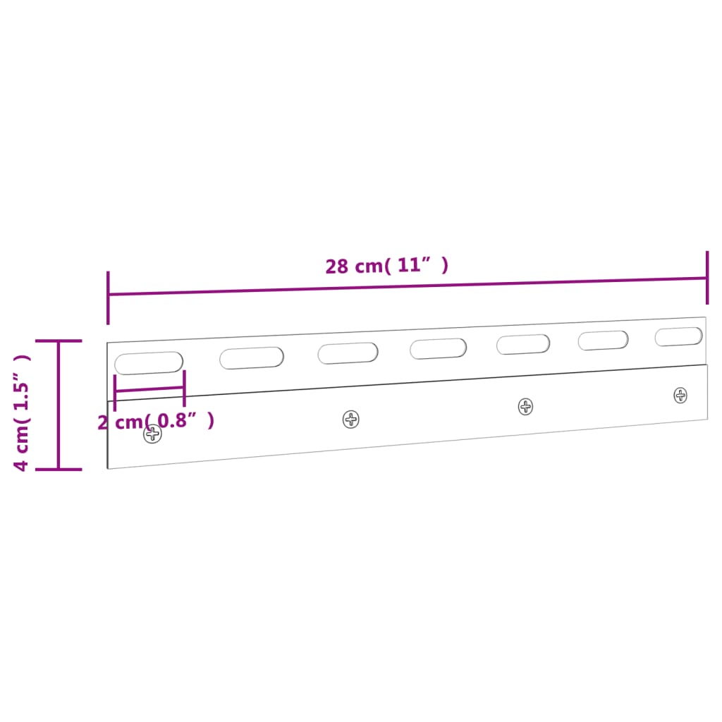 vidaXL Plăci de conectare, 4 buc., argintiu, 28 cm, oțel inoxidabil vidaXL Plăci de conectare, 4 buc., argintiu, 28 cm, oțel inoxidabil