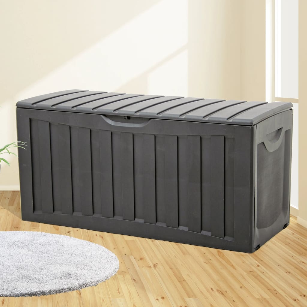 vidaXL Cutie de depozitare, negru, 118x53x57 cm, polipropilenă vidaXL Cutie de depozitare, negru, 118x53x57 cm, polipropilenă