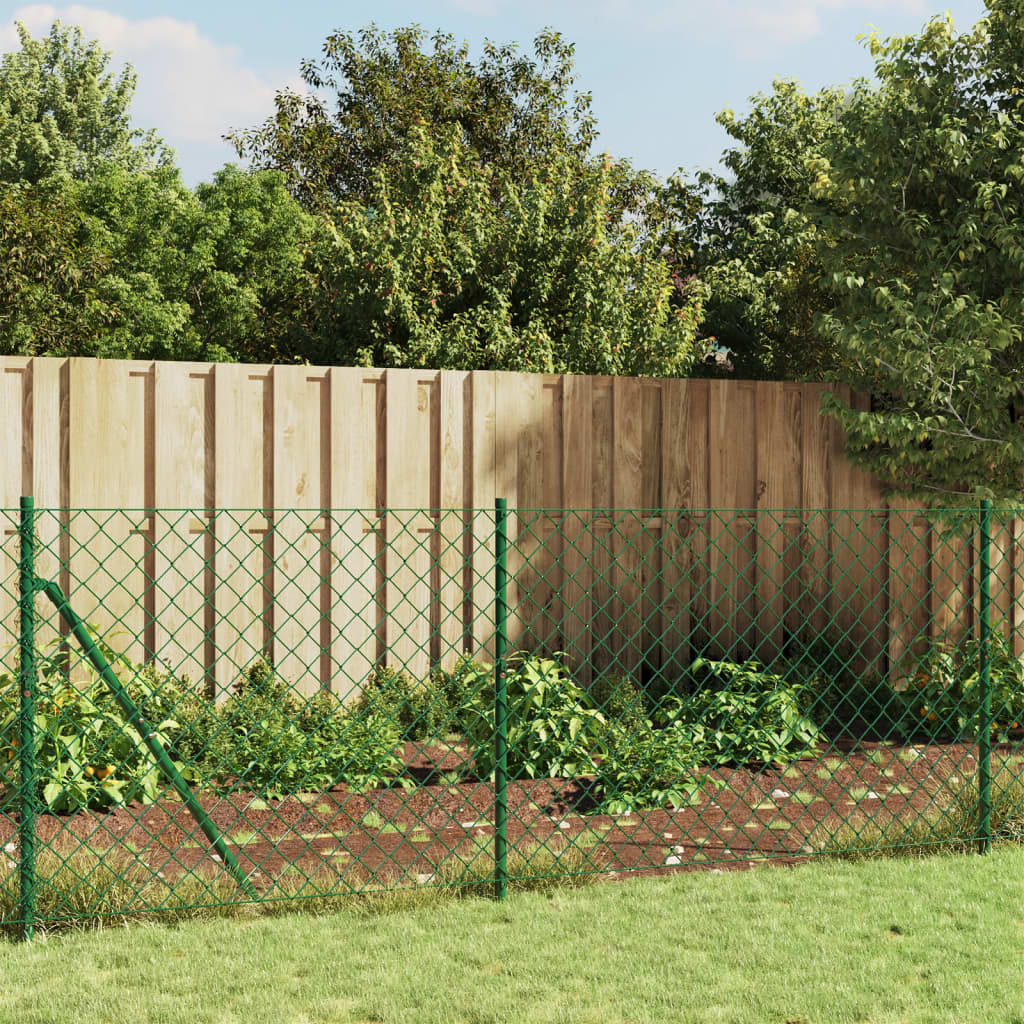 vidaXL Gard de plasă de sârmă, verde, 0,8x10 m vidaXL Gard de plasă de sârmă, verde, 0,8x10 m