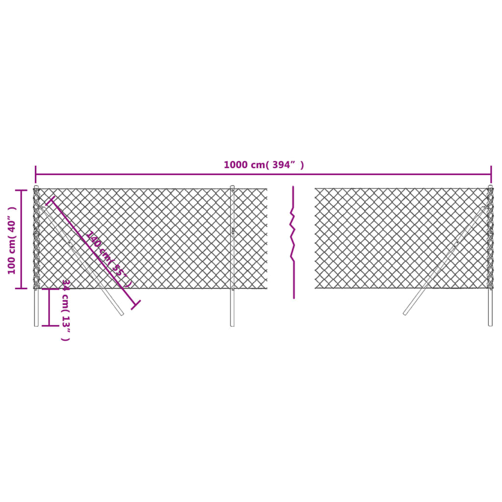 vidaXL Gard de plasă de sârmă, verde, 1x10 m vidaXL Gard de plasă de sârmă, verde, 1x10 m