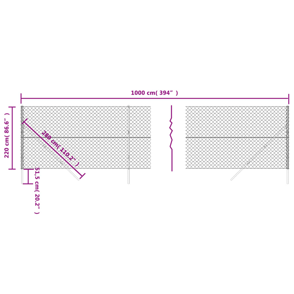 vidaXL Gard de plasă de sârmă, verde, 2,2x10 m vidaXL Gard de plasă de sârmă, verde, 2,2x10 m