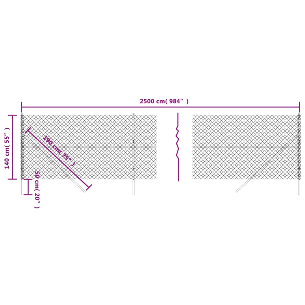 vidaXL Gard de plasă de sârmă, verde, 1,4x25 m vidaXL Gard de plasă de sârmă, verde, 1,4x25 m