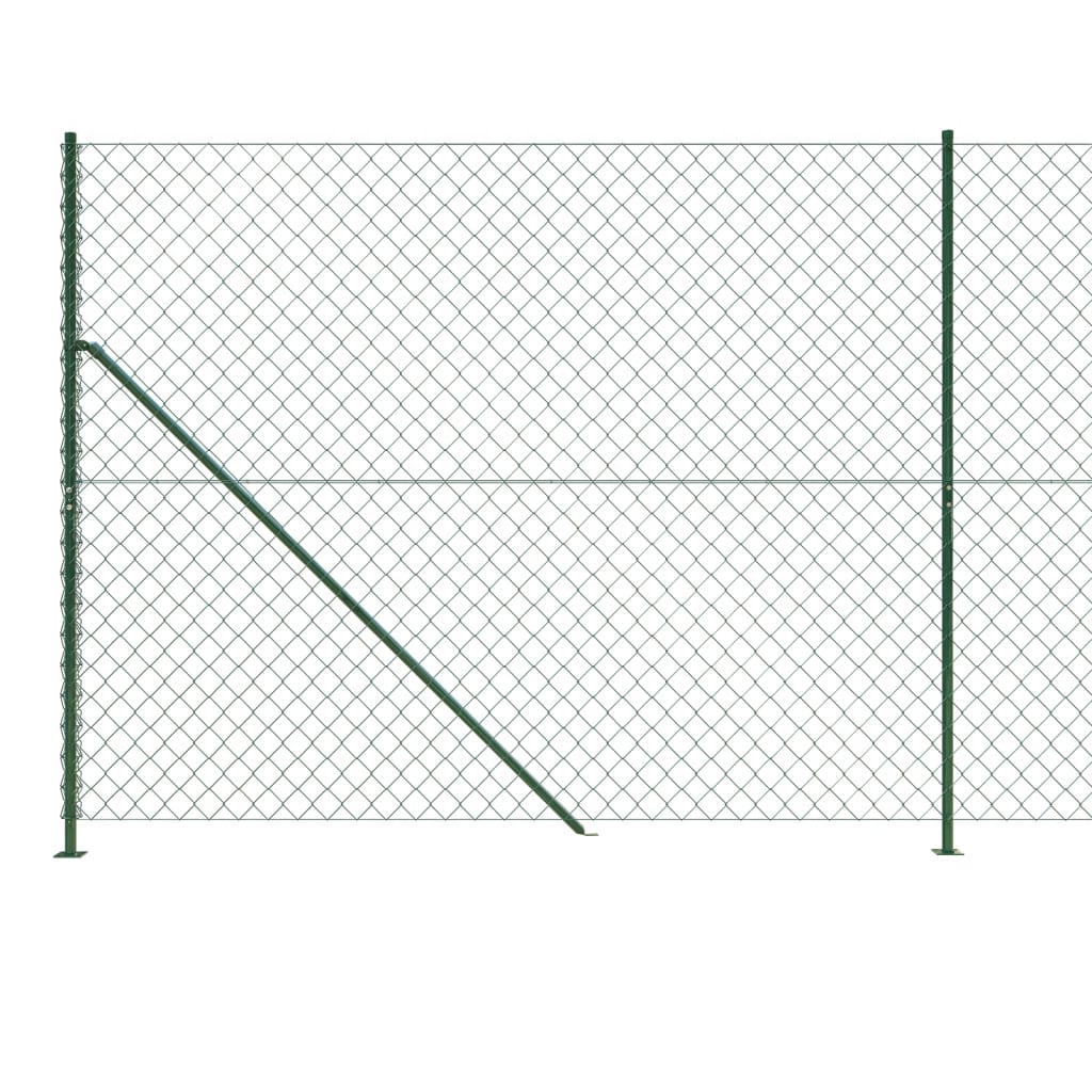 vidaXL Gard plasă de sârmă cu bordură, verde, 1,6x10 m vidaXL Gard plasă de sârmă cu bordură, verde, 1,6x10 m