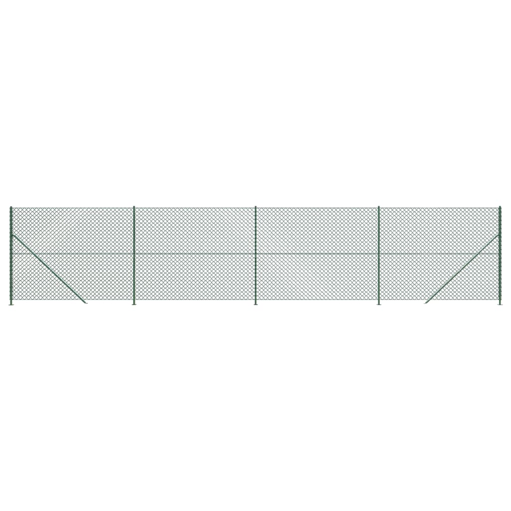 vidaXL Gard plasă de sârmă cu bordură, verde, 1,8x10 m vidaXL Gard plasă de sârmă cu bordură, verde, 1,8x10 m