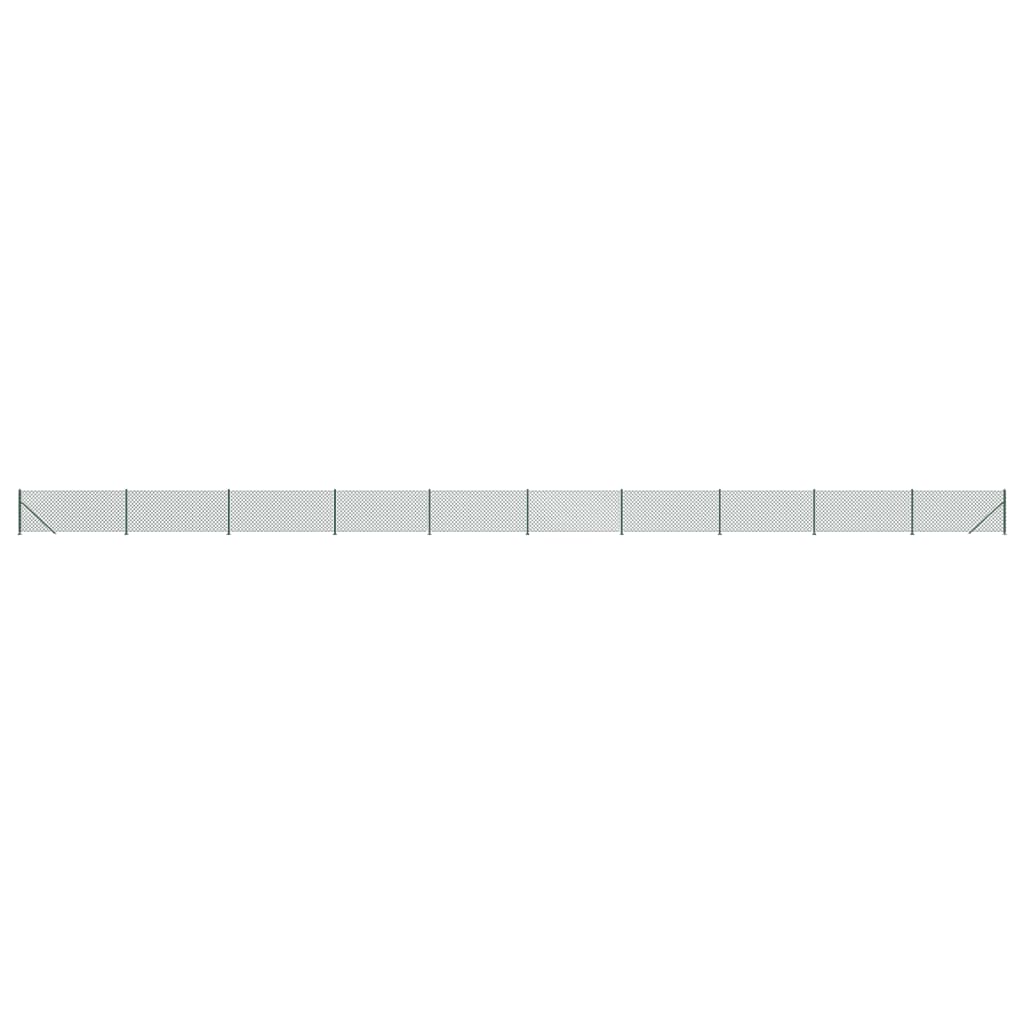 vidaXL Gard plasă de sârmă cu bordură, verde, 0,8x25 m