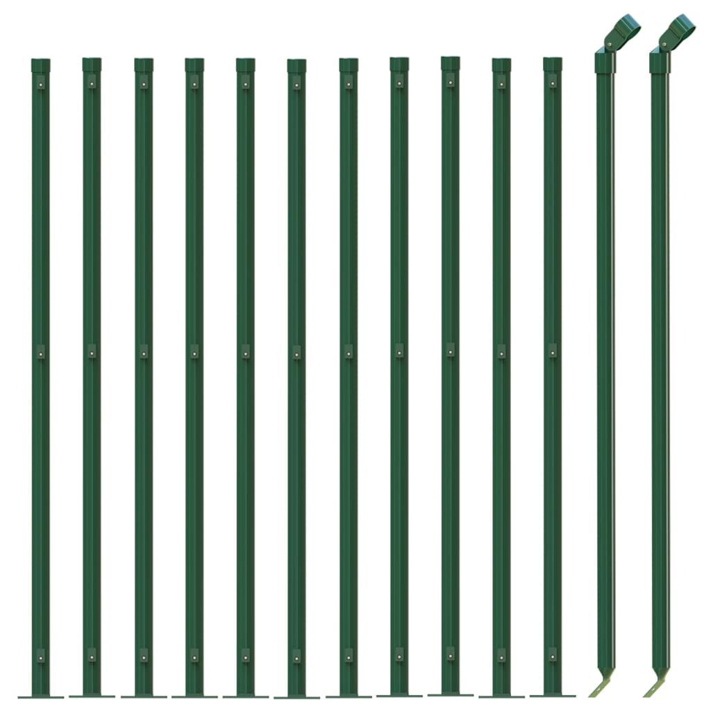 vidaXL Gard plasă de sârmă cu bordură, verde, 1x25 m vidaXL Gard plasă de sârmă cu bordură, verde, 1x25 m