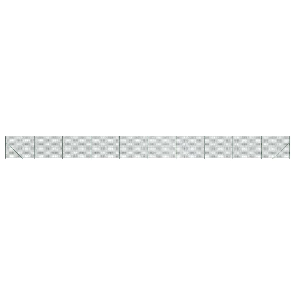 vidaXL Gard plasă de sârmă cu bordură, verde, 1,4x25 m vidaXL Gard plasă de sârmă cu bordură, verde, 1,4x25 m