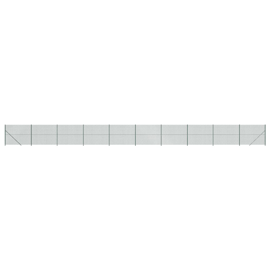 vidaXL Gard plasă de sârmă cu bordură, verde, 1,6x25 m vidaXL Gard plasă de sârmă cu bordură, verde, 1,6x25 m