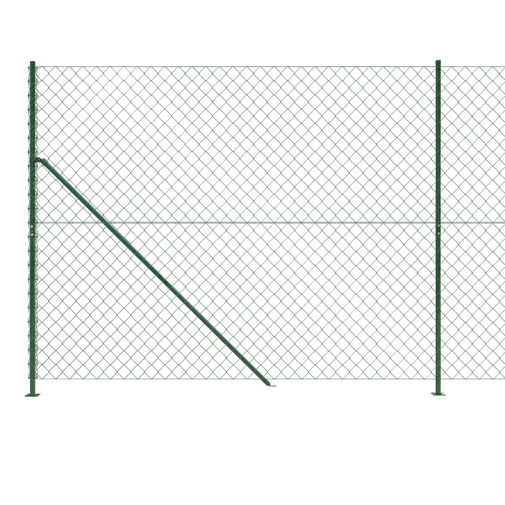 vidaXL Gard plasă de sârmă cu bordură, verde, 1,6x25 m vidaXL Gard plasă de sârmă cu bordură, verde, 1,6x25 m