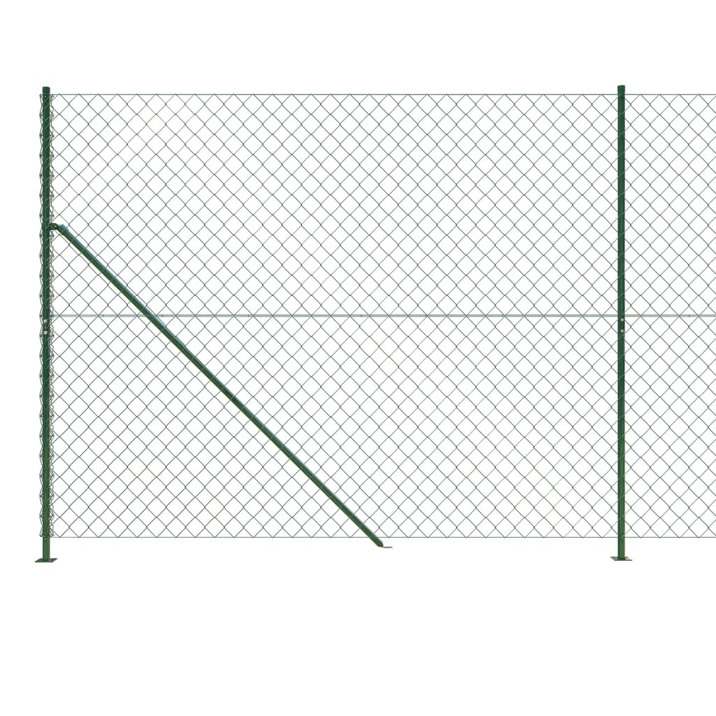vidaXL Gard plasă de sârmă cu bordură, verde, 2x25 m vidaXL Gard plasă de sârmă cu bordură, verde, 2x25 m