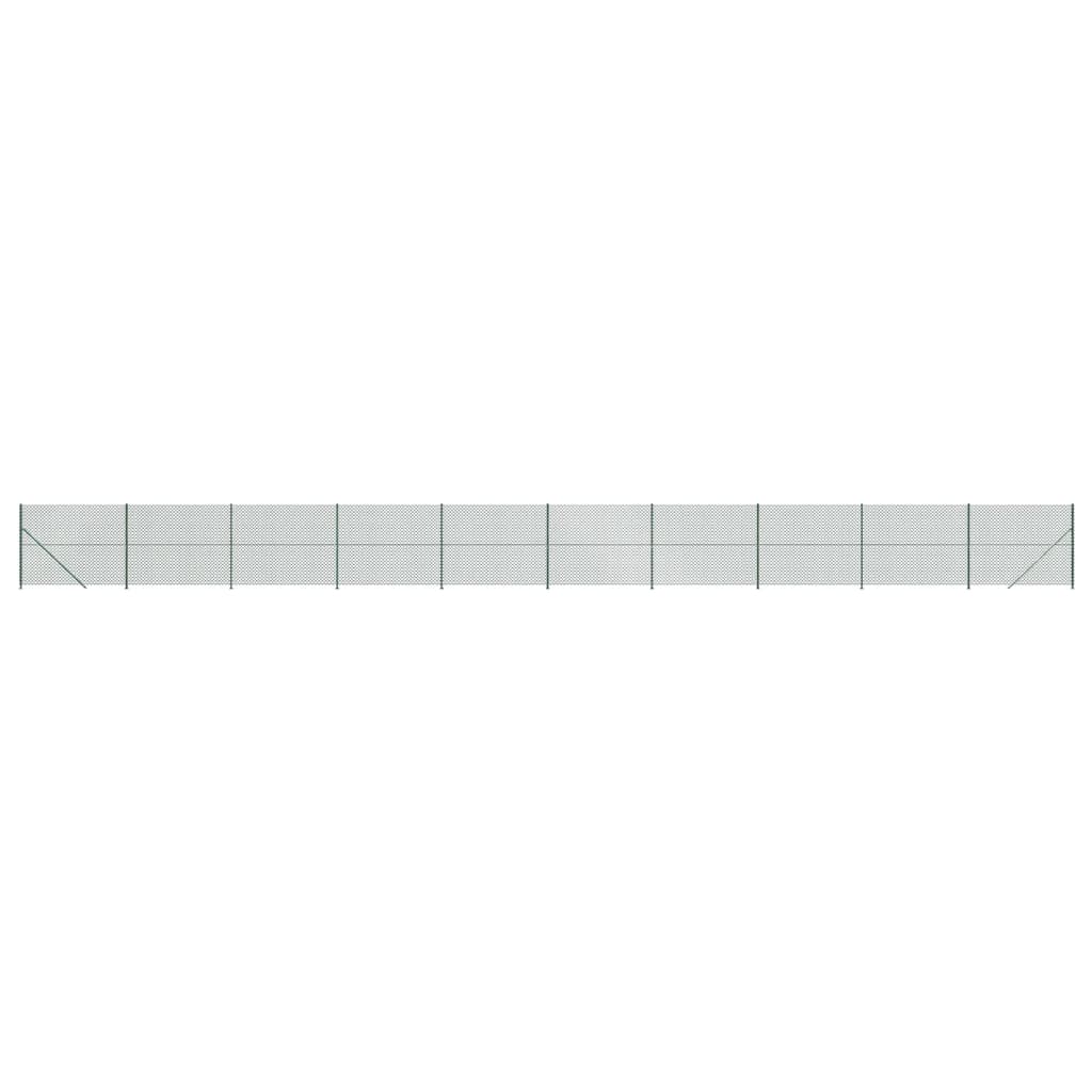 vidaXL Gard plasă de sârmă cu bordură, verde, 2,2x25 m vidaXL Gard plasă de sârmă cu bordură, verde, 2,2x25 m