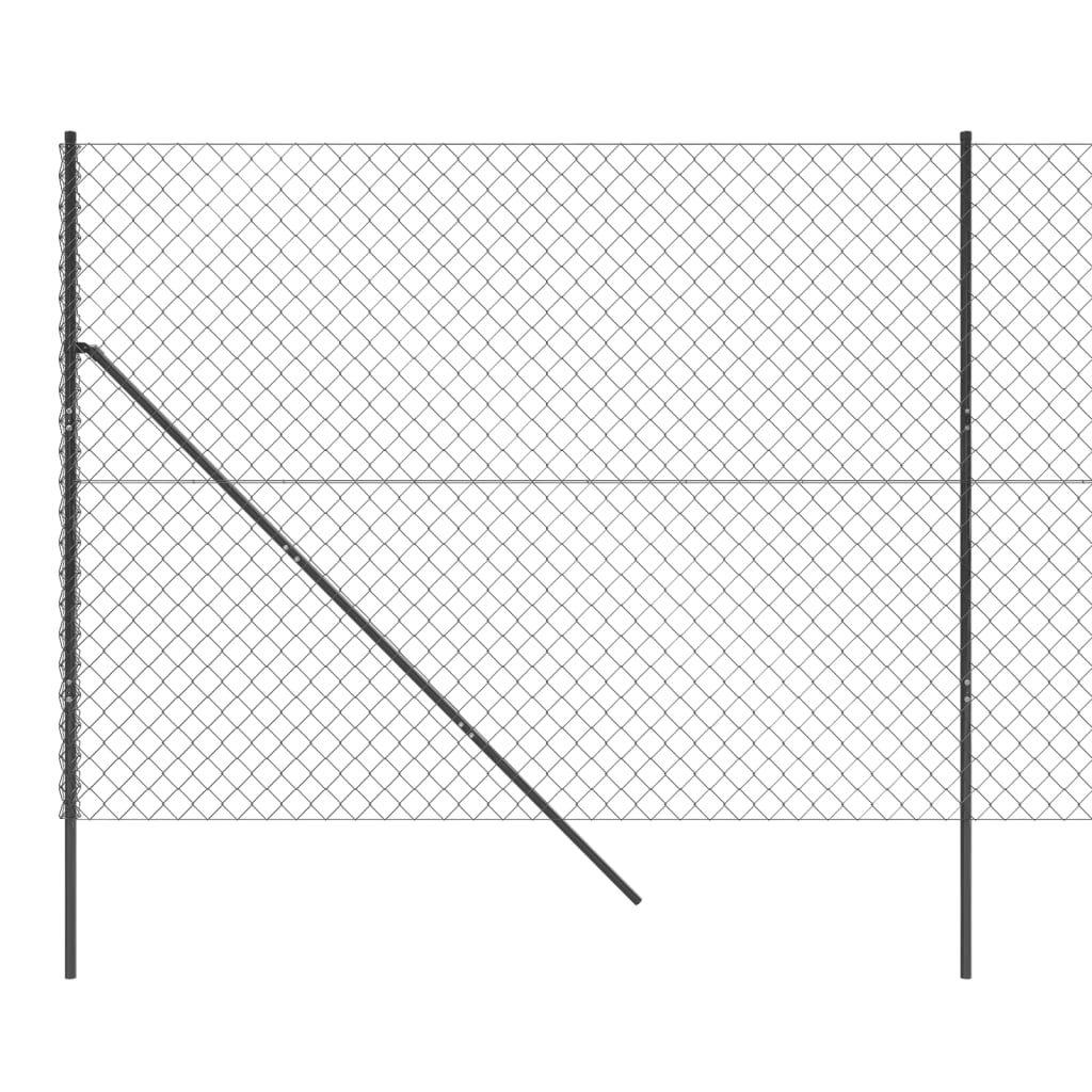 vidaXL Gard plasă de sârmă, antracit, 1,6x25 m