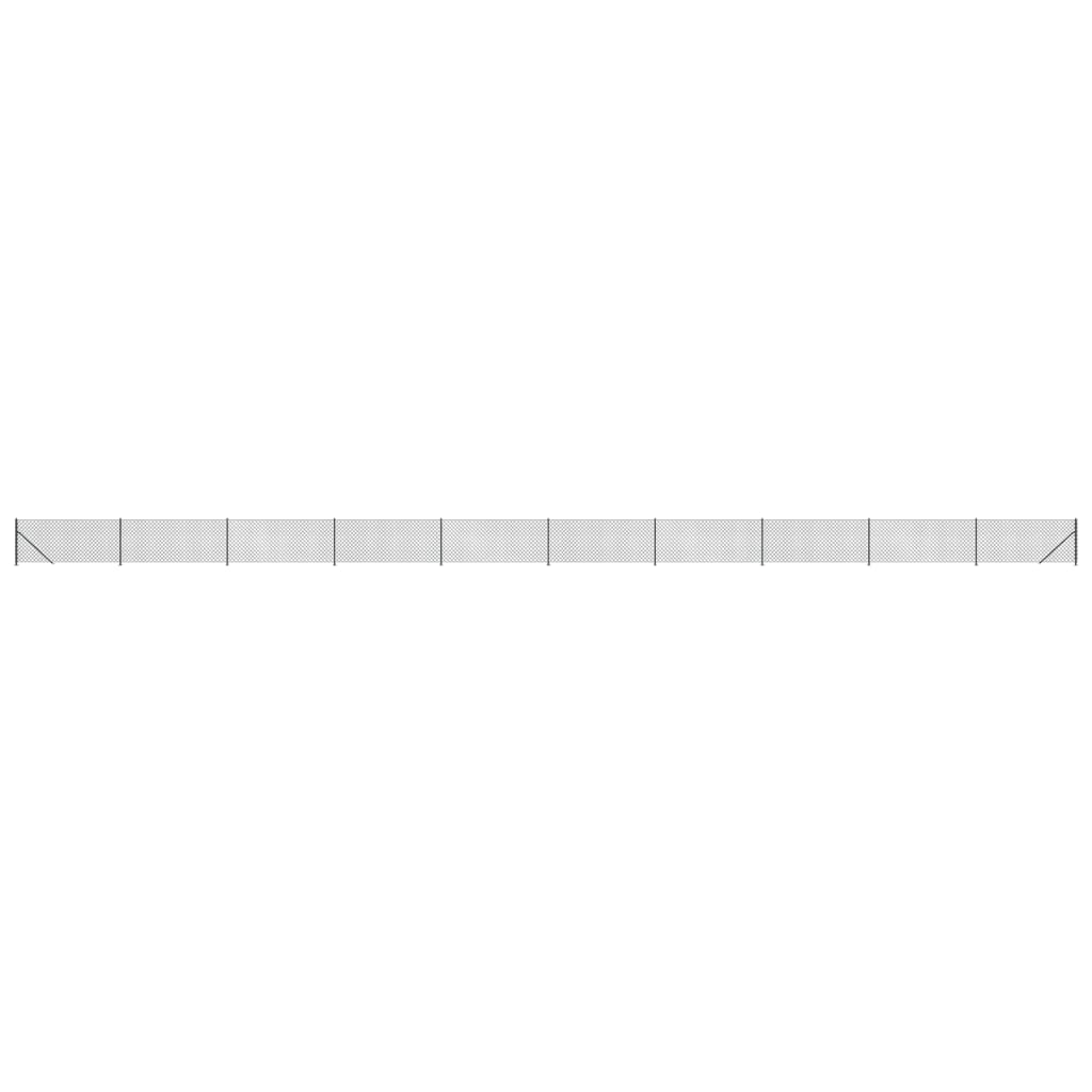 vidaXL Gard plasă de sârmă cu bordură, antracit, 0,8x25 m