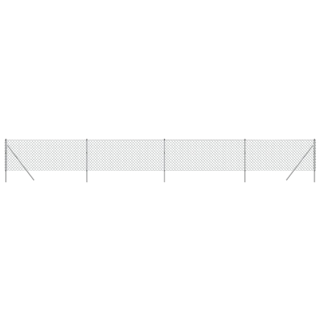 vidaXL Gard de plasă de sârmă, argintiu, 1x10 m vidaXL Gard de plasă de sârmă, argintiu, 1x10 m