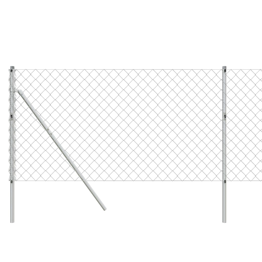 vidaXL Gard de plasă de sârmă, argintiu, 1x10 m vidaXL Gard de plasă de sârmă, argintiu, 1x10 m