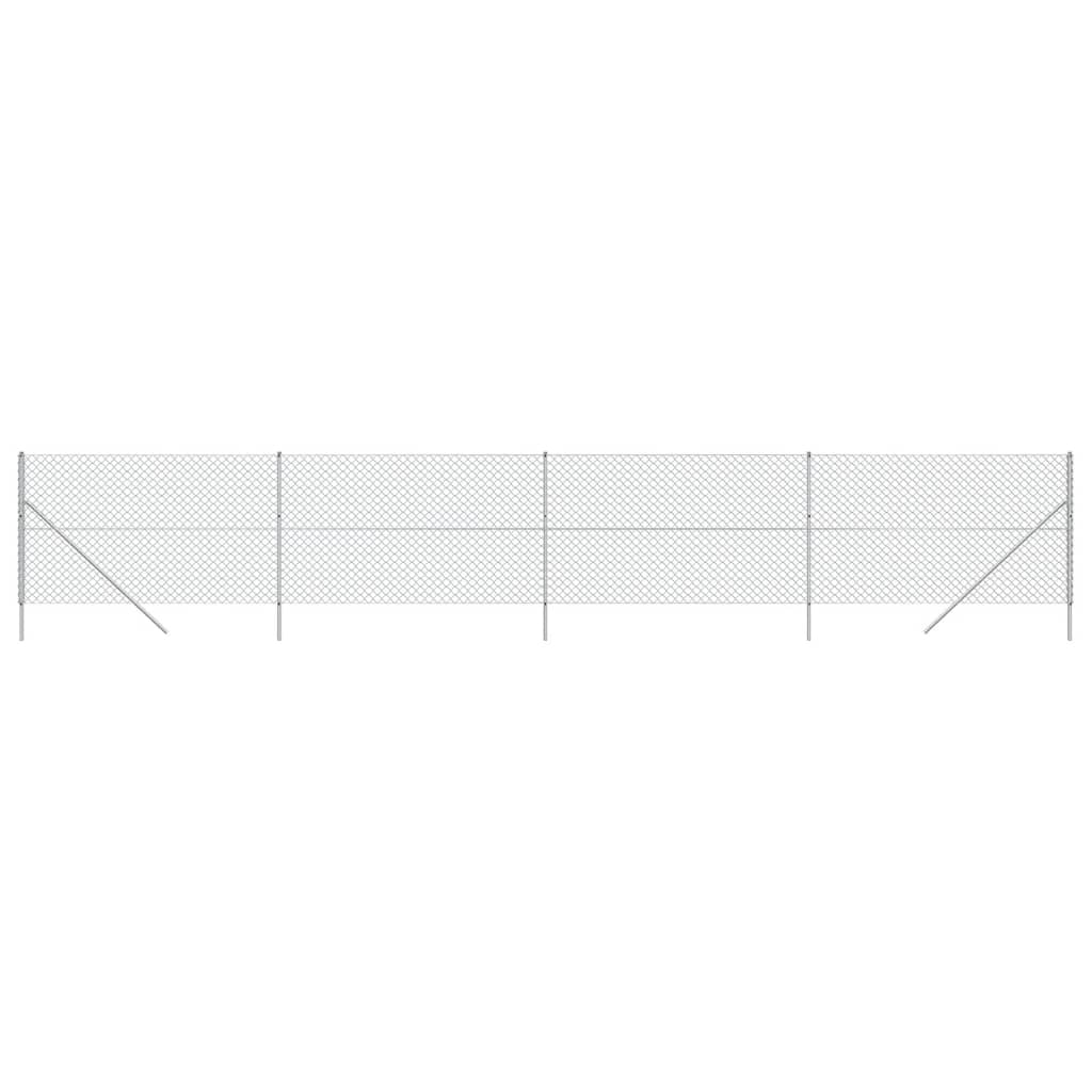 vidaXL Gard de plasă de sârmă, argintiu, 1,6x10 m vidaXL Gard de plasă de sârmă, argintiu, 1,6x10 m