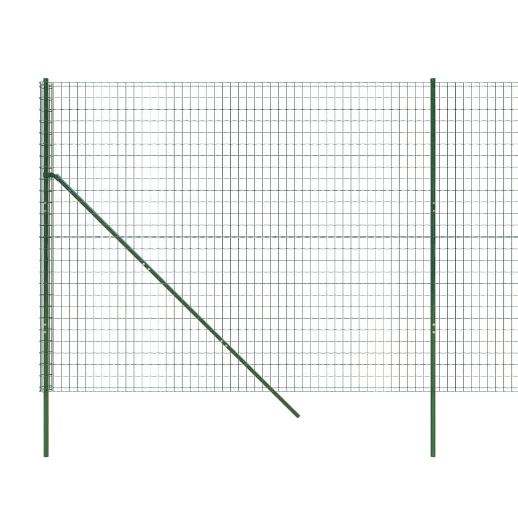 vidaXL Gard plasă de sârmă, verde, 2x10 m, oțel galvanizat vidaXL Gard plasă de sârmă, verde, 2x10 m, oțel galvanizat