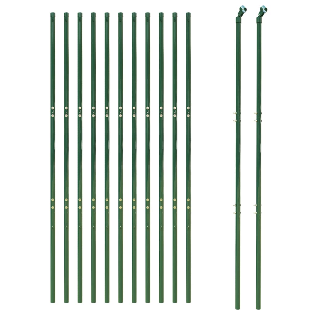 vidaXL Gard plasă de sârmă, verde, 1,6x25 m, oțel galvanizat vidaXL Gard plasă de sârmă, verde, 1,6x25 m, oțel galvanizat
