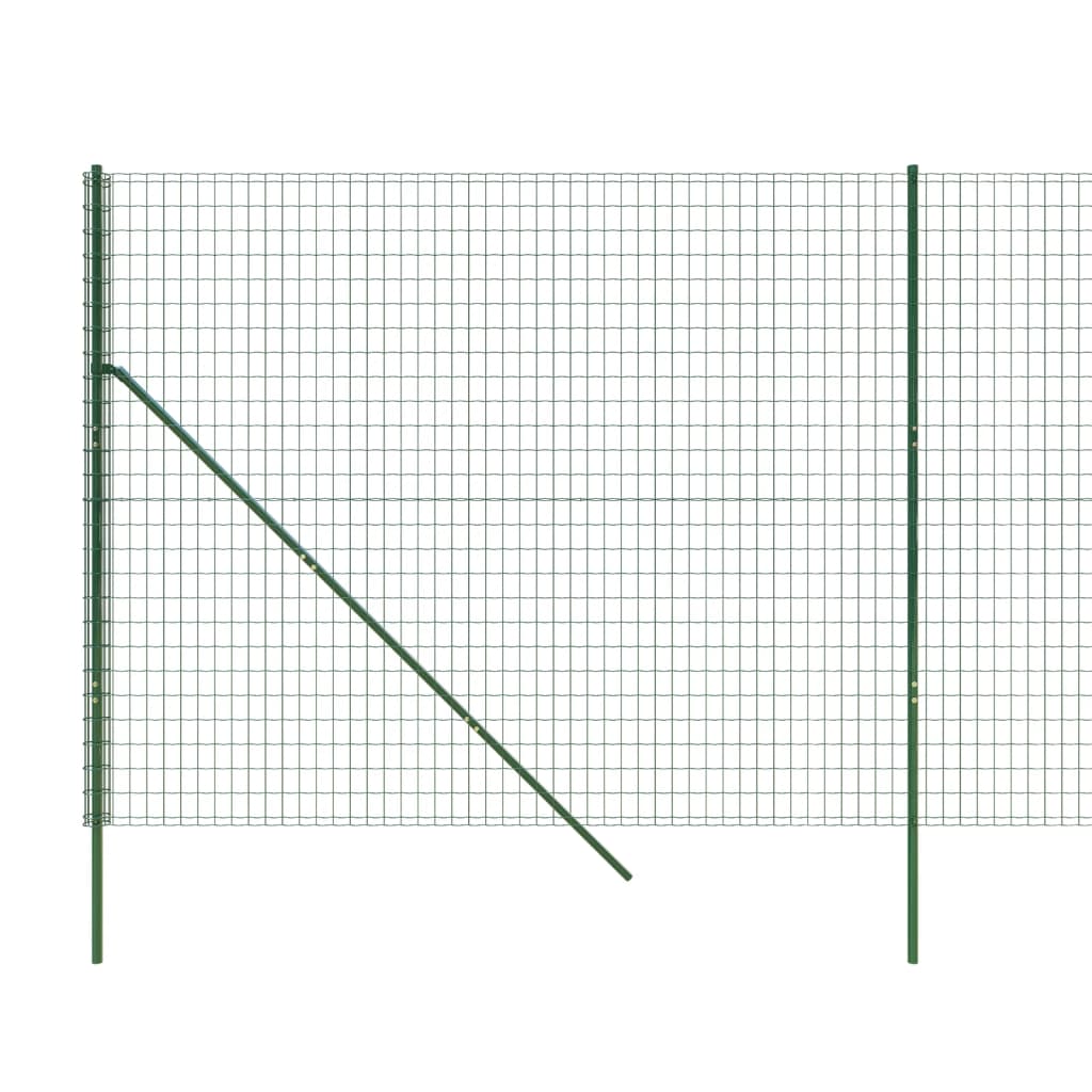 vidaXL Gard plasă de sârmă, verde, 1,6x25 m, oțel galvanizat vidaXL Gard plasă de sârmă, verde, 1,6x25 m, oțel galvanizat