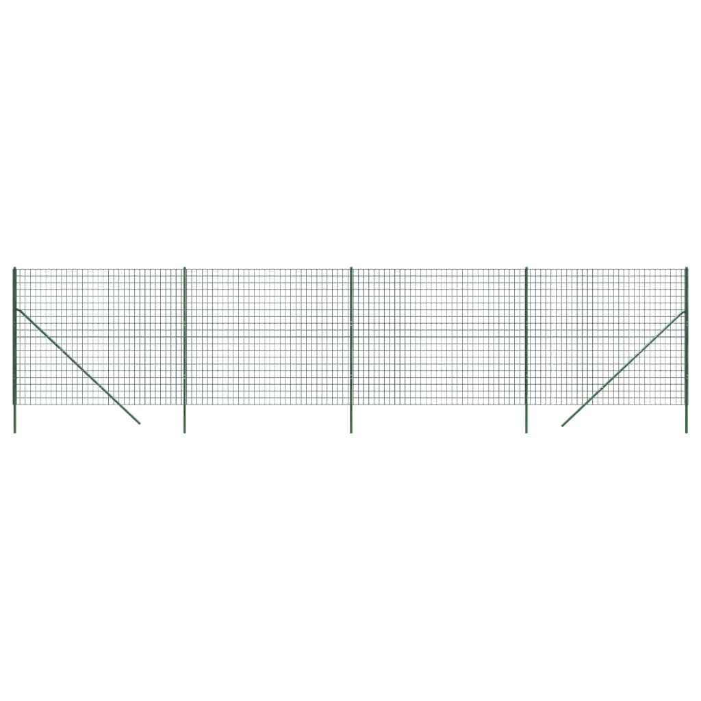 vidaXL Gard plasă de sârmă, verde, 1,4x10 m, oțel galvanizat vidaXL Gard plasă de sârmă, verde, 1,4x10 m, oțel galvanizat