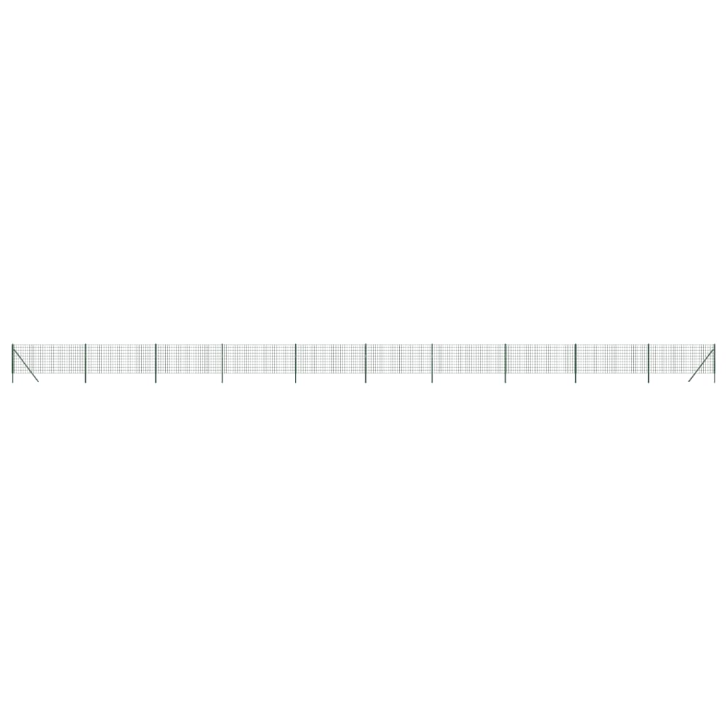 vidaXL Gard plasă de sârmă, verde, 0,8x25 m, oțel galvanizat vidaXL Gard plasă de sârmă, verde, 0,8x25 m, oțel galvanizat