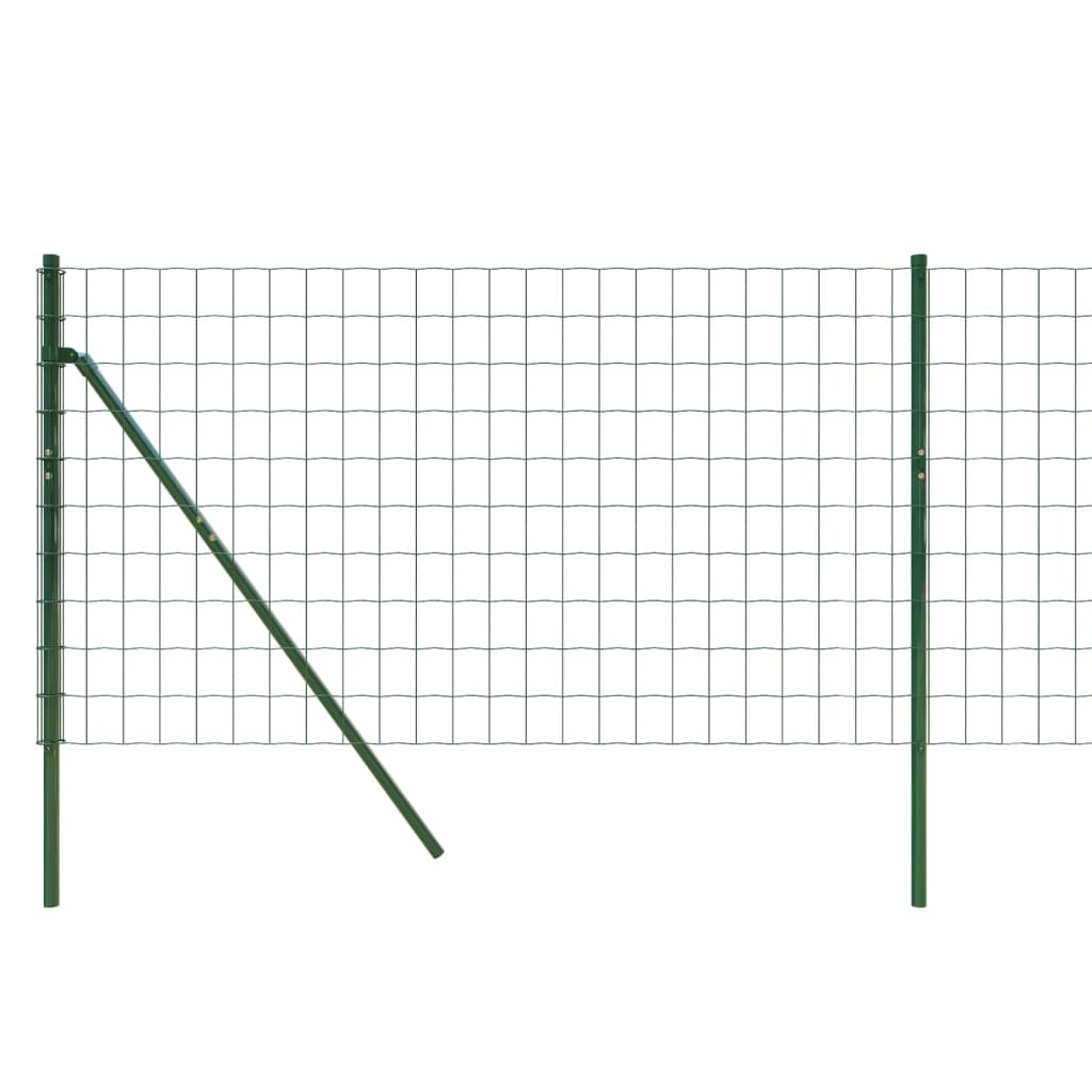 vidaXL Gard plasă de sârmă, verde, 0,8x25 m, oțel galvanizat vidaXL Gard plasă de sârmă, verde, 0,8x25 m, oțel galvanizat