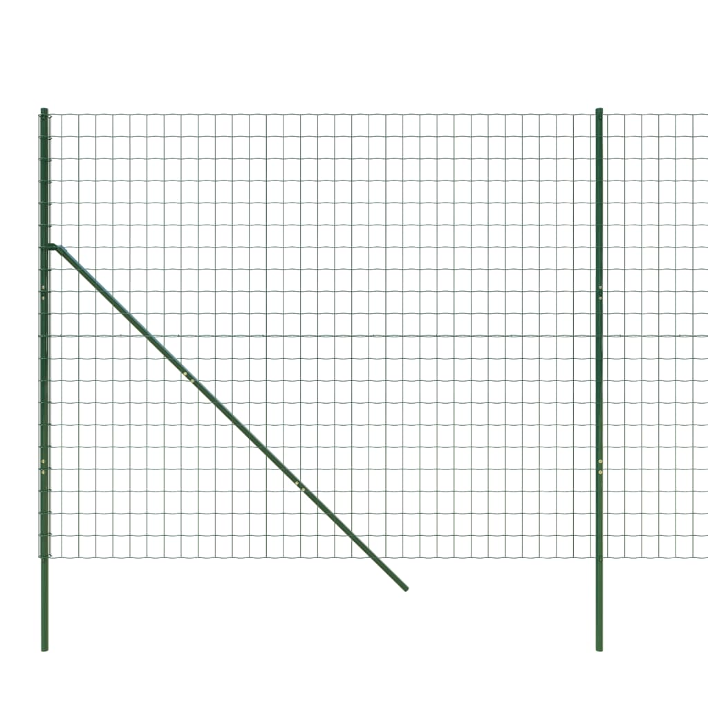 vidaXL Gard plasă de sârmă, verde, 1,6x25 m, oțel galvanizat vidaXL Gard plasă de sârmă, verde, 1,6x25 m, oțel galvanizat