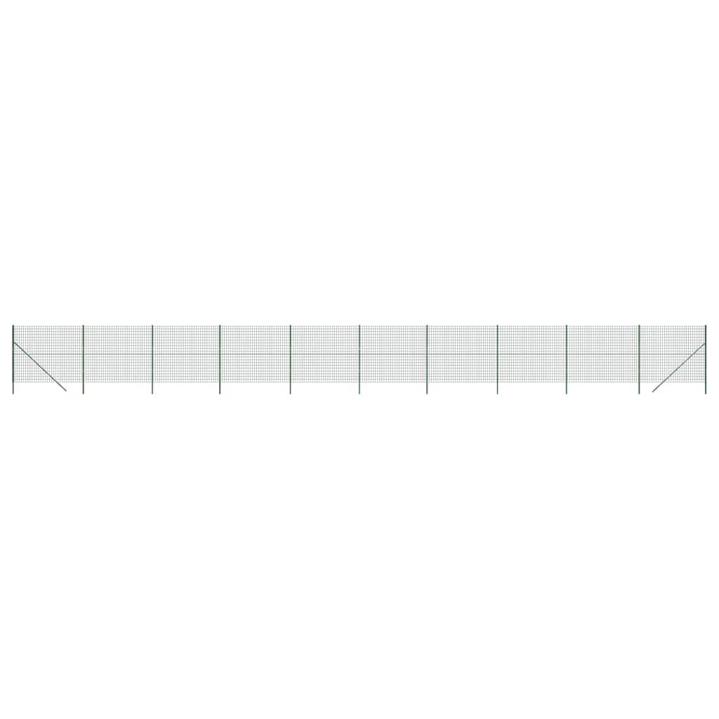 vidaXL Gard plasă de sârmă, verde, 2x25 m, oțel galvanizat vidaXL Gard plasă de sârmă, verde, 2x25 m, oțel galvanizat