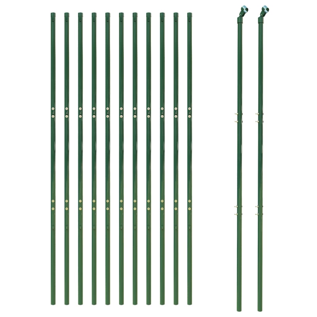 vidaXL Gard plasă de sârmă, verde, 2x25 m, oțel galvanizat vidaXL Gard plasă de sârmă, verde, 2x25 m, oțel galvanizat