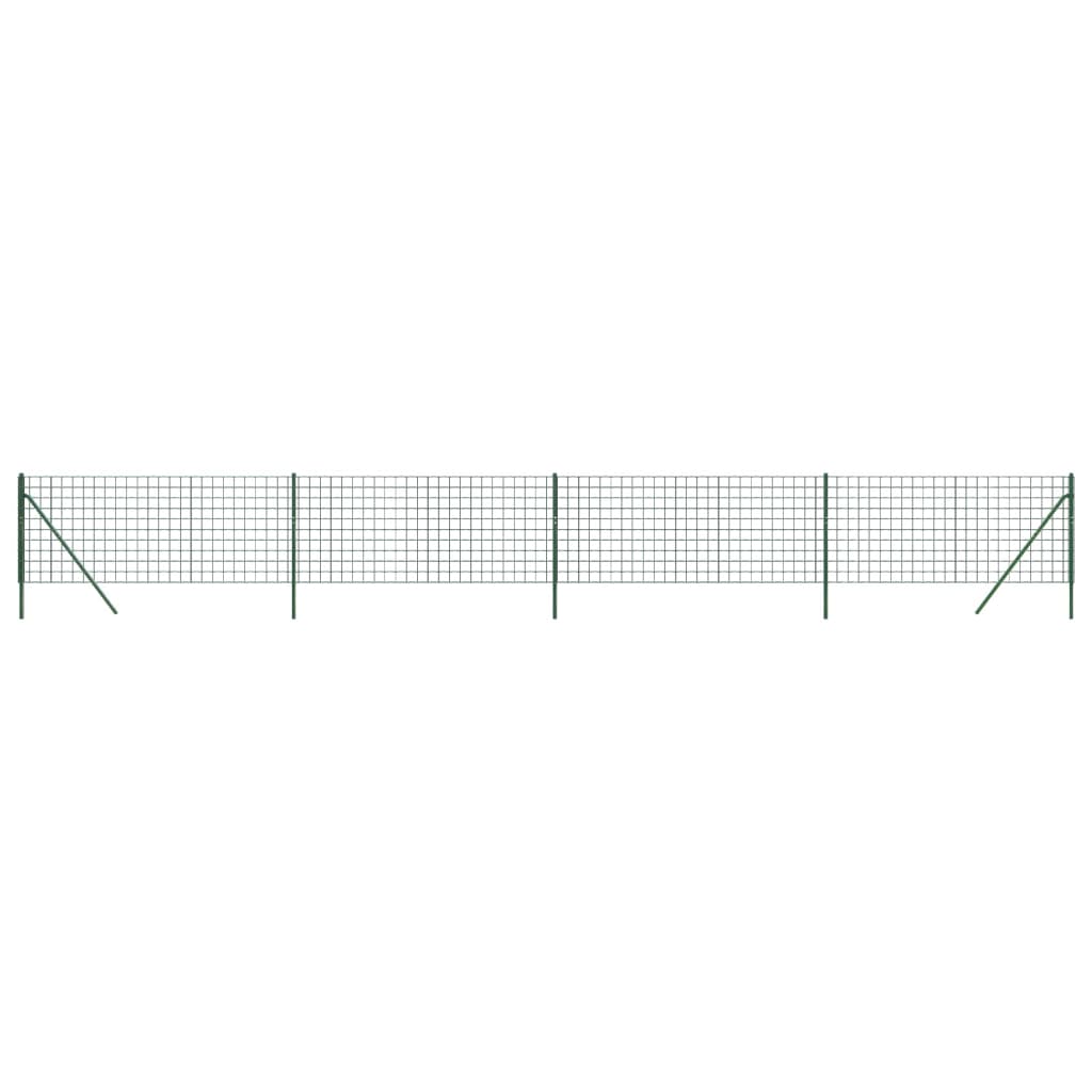 vidaXL Gard plasă de sârmă verde 0,8x10 m, oțel galvanizat vidaXL Gard plasă de sârmă verde 0,8x10 m, oțel galvanizat