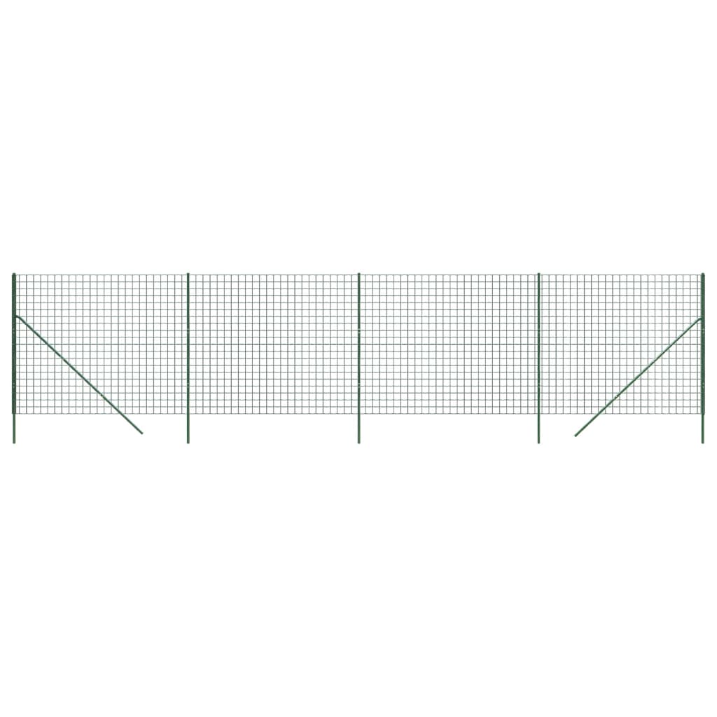 vidaXL Gard plasă de sârmă, verde, 1,8x10 m, oțel galvanizat vidaXL Gard plasă de sârmă, verde, 1,8x10 m, oțel galvanizat