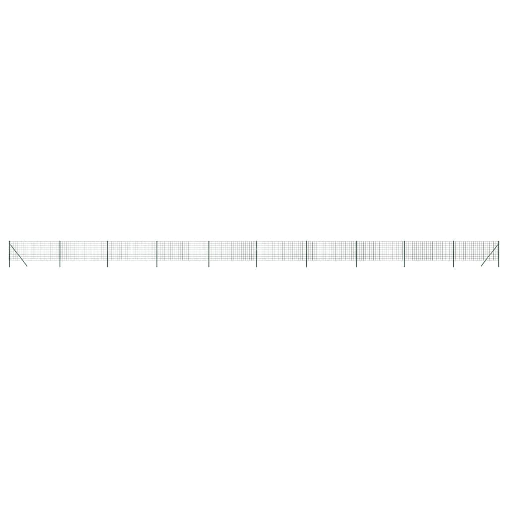 vidaXL Gard plasă de sârmă, verde, 0,8x25 m, oțel galvanizat vidaXL Gard plasă de sârmă, verde, 0,8x25 m, oțel galvanizat