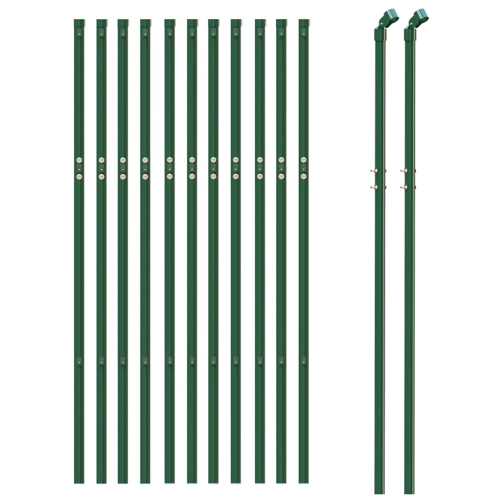 vidaXL Gard plasă de sârmă, verde, 0,8x25 m, oțel galvanizat vidaXL Gard plasă de sârmă, verde, 0,8x25 m, oțel galvanizat