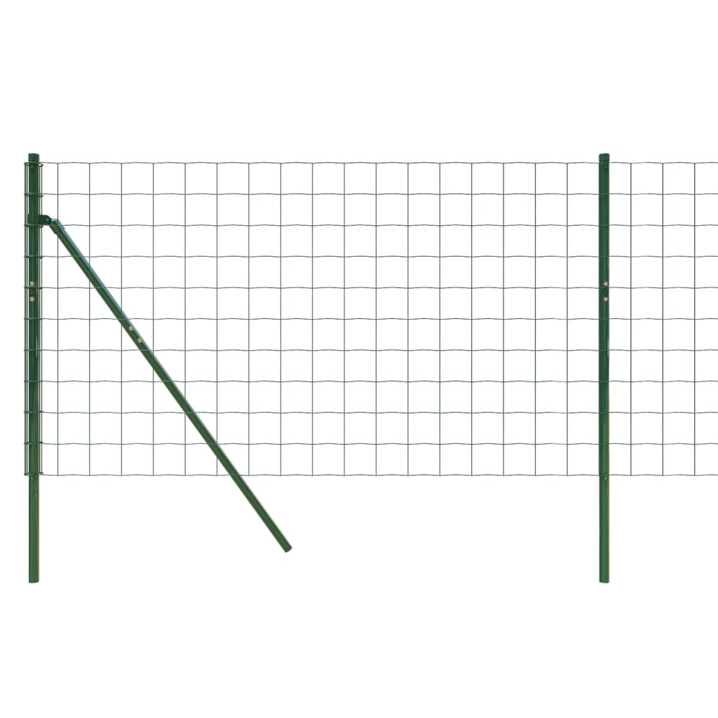 vidaXL Gard plasă de sârmă, verde, 0,8x25 m, oțel galvanizat vidaXL Gard plasă de sârmă, verde, 0,8x25 m, oțel galvanizat