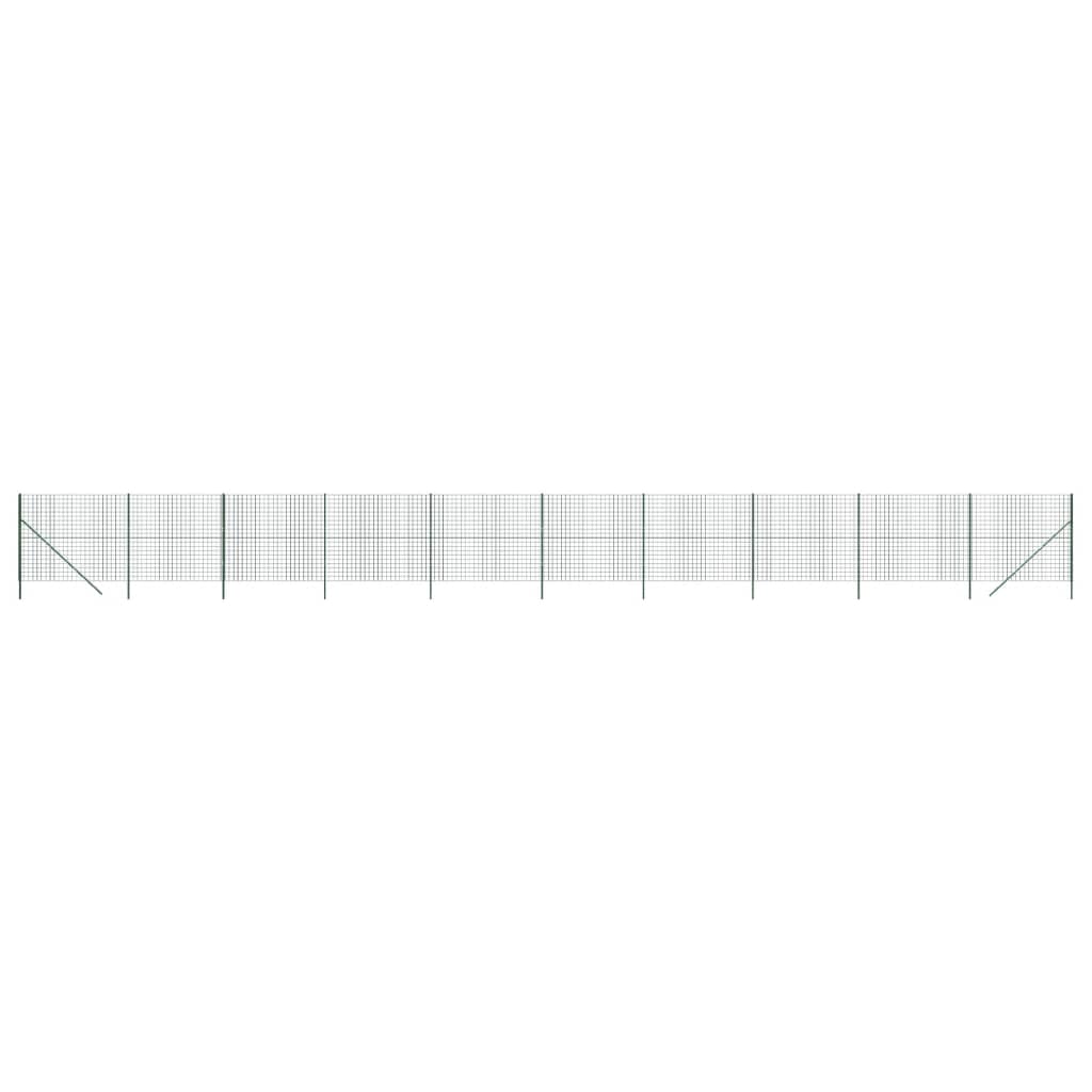 vidaXL Gard plasă de sârmă, verde, 2x25 m, oțel galvanizat vidaXL Gard plasă de sârmă, verde, 2x25 m, oțel galvanizat