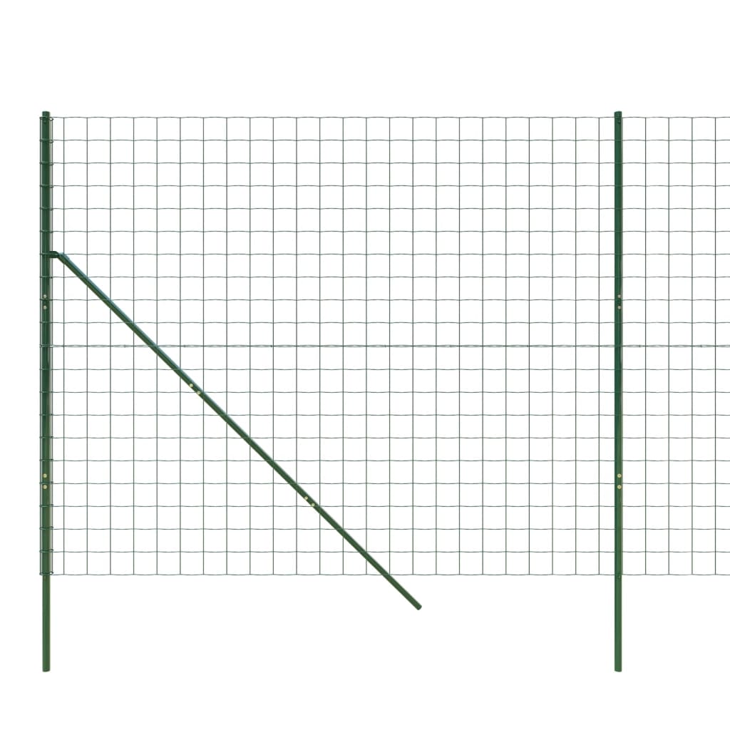 vidaXL Gard plasă de sârmă, verde, 2,2x25 m, oțel galvanizat vidaXL Gard plasă de sârmă, verde, 2,2x25 m, oțel galvanizat