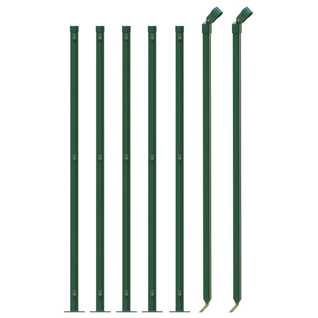 vidaXL Gard plasă de sârmă cu bordură, verde, 0,8x10 m