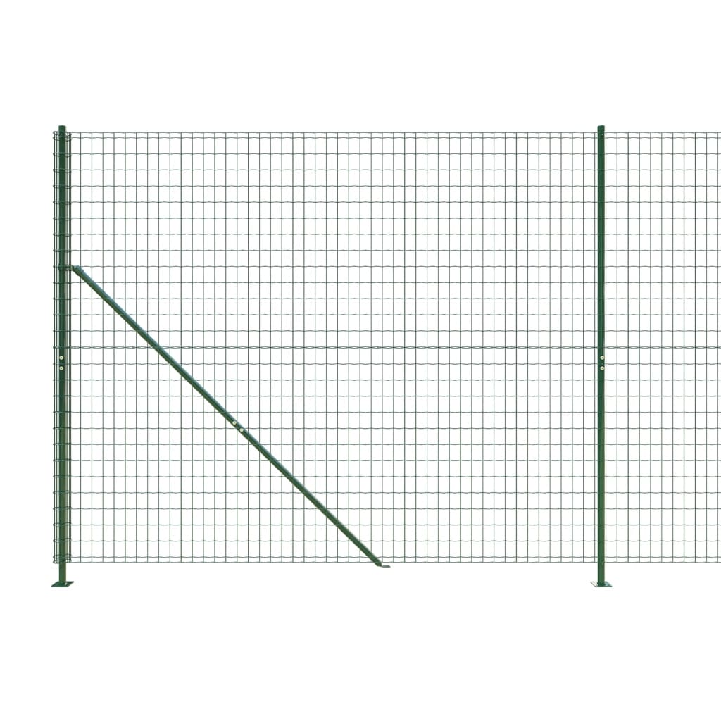 vidaXL Gard plasă de sârmă cu bordură, verde, 1,4x10 m vidaXL Gard plasă de sârmă cu bordură, verde, 1,4x10 m