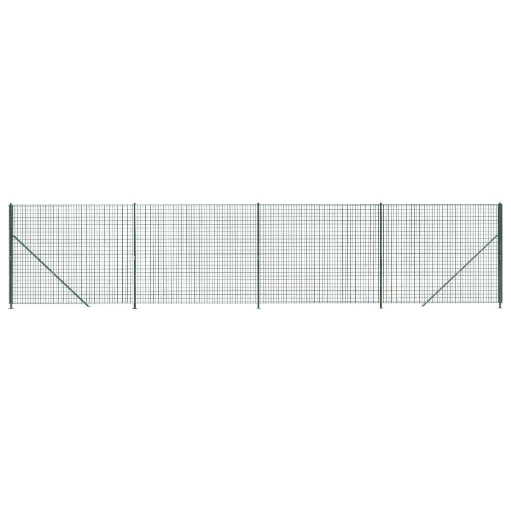vidaXL Gard plasă de sârmă cu bordură, verde, 1,8x10 m vidaXL Gard plasă de sârmă cu bordură, verde, 1,8x10 m