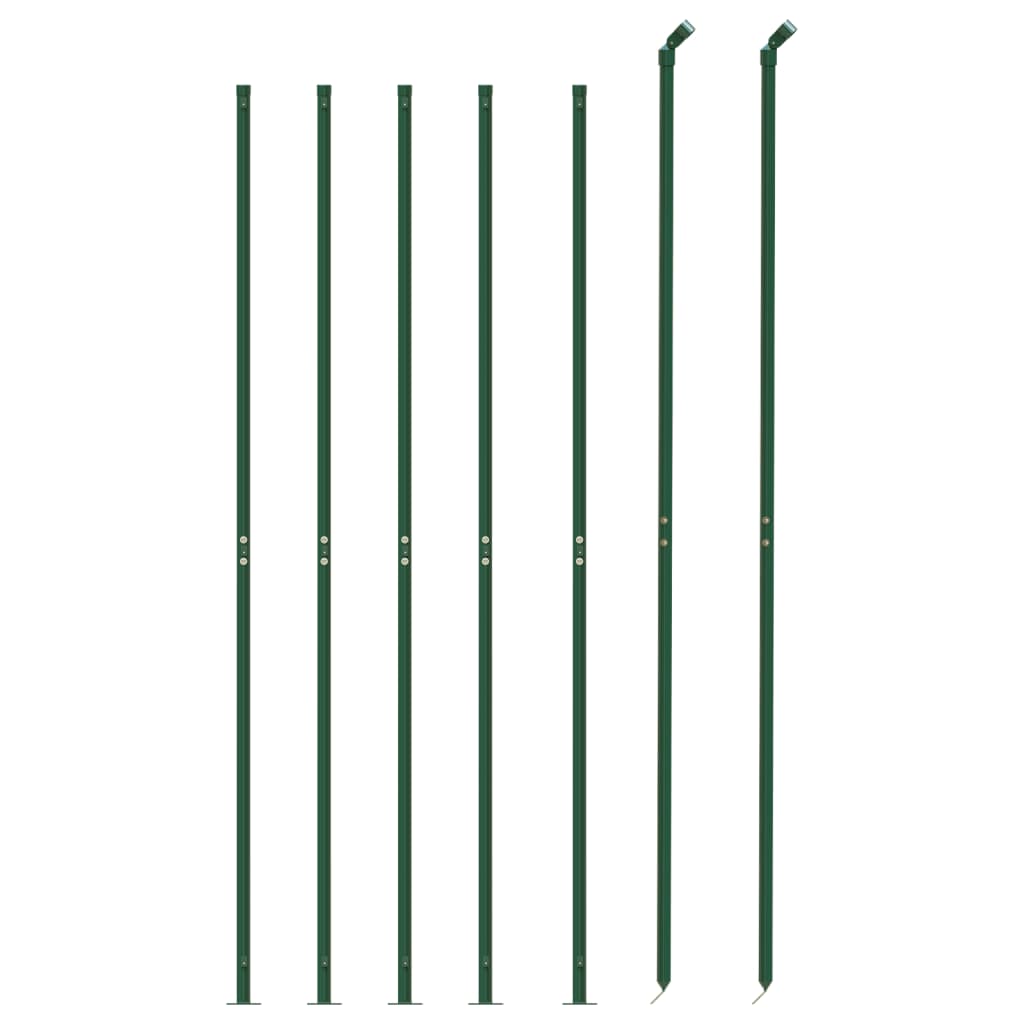 vidaXL Gard plasă de sârmă cu bordură, verde, 1,8x10 m vidaXL Gard plasă de sârmă cu bordură, verde, 1,8x10 m