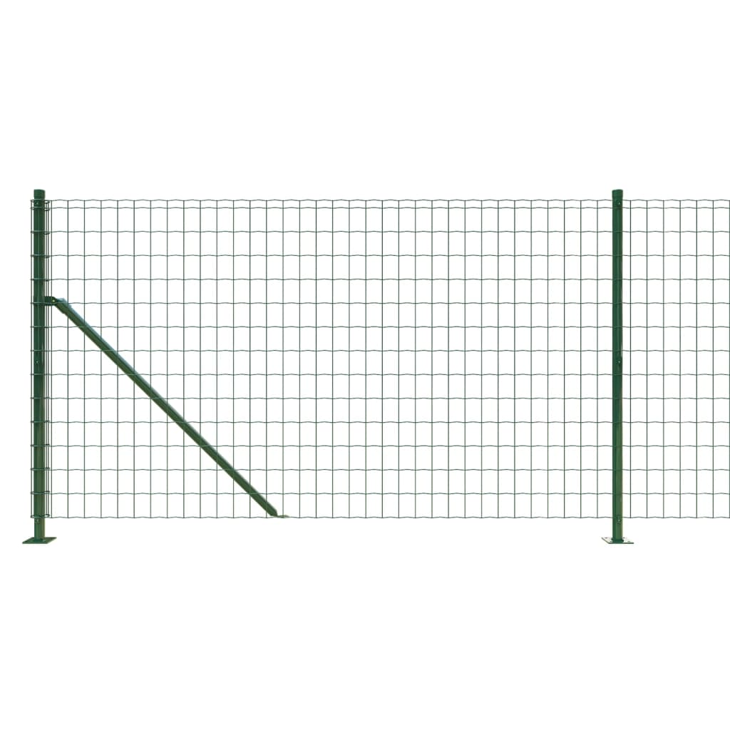 vidaXL Gard plasă de sârmă cu bordură, verde, 0,8x25 m