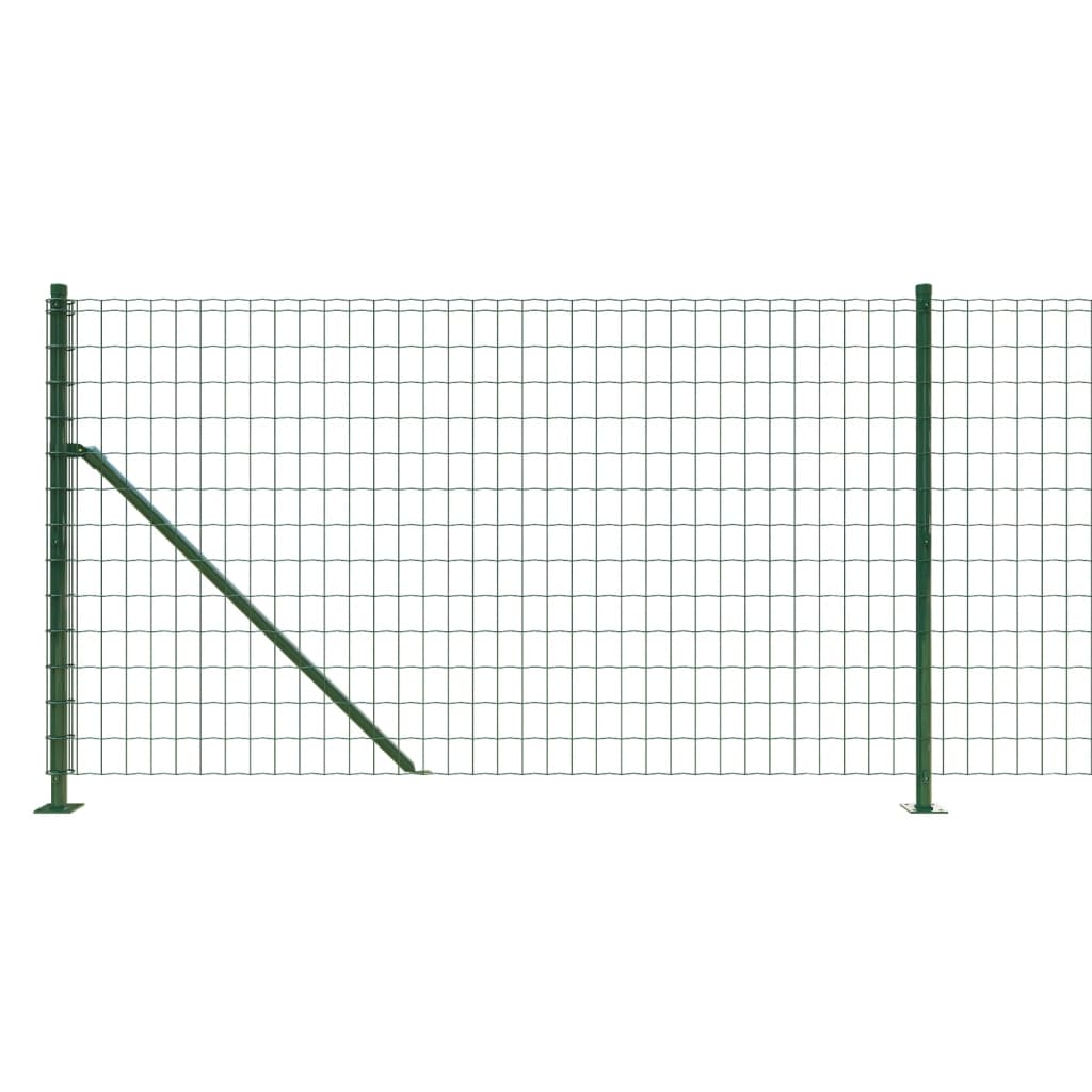 vidaXL Gard plasă de sârmă cu bordură, verde, 1,1x25 m