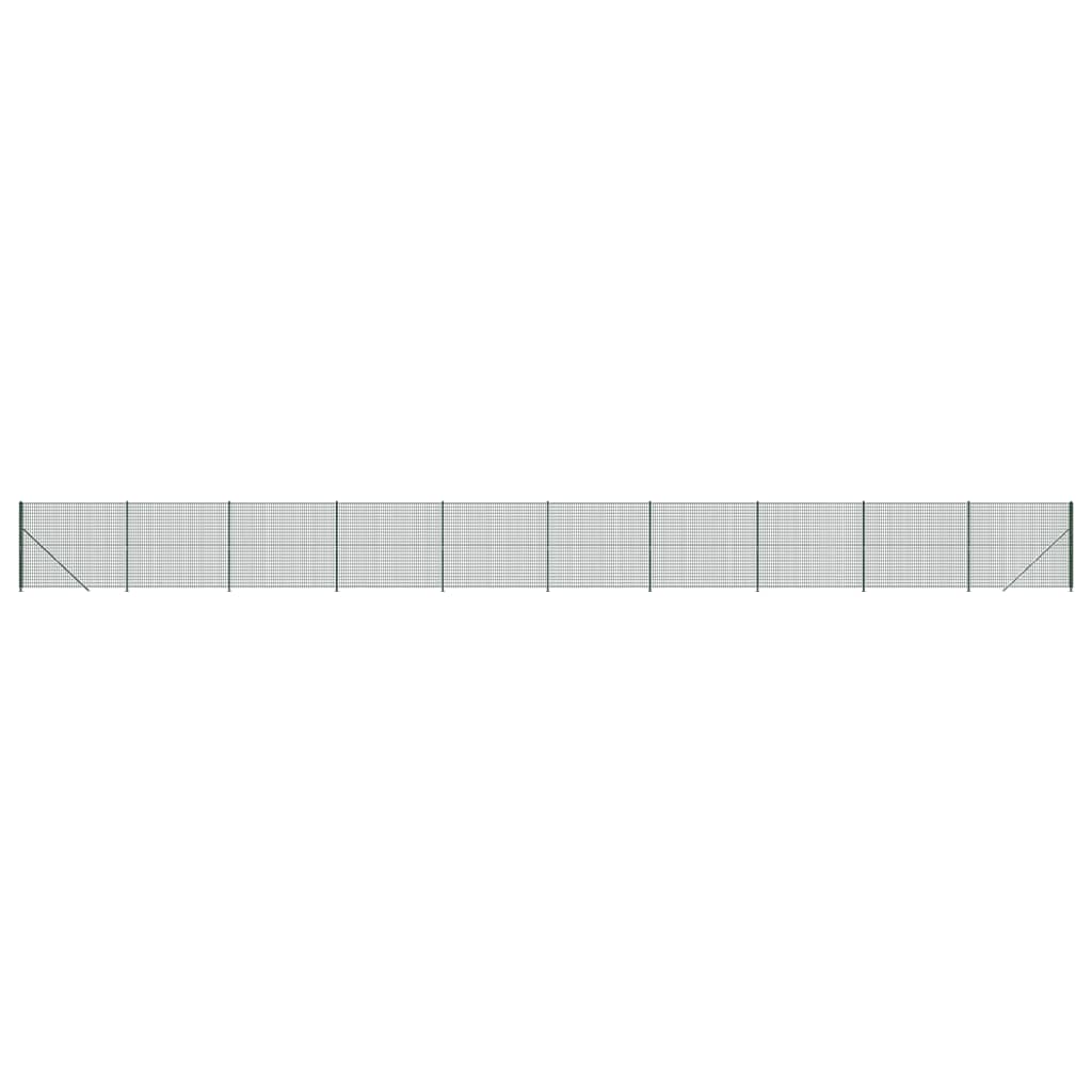 vidaXL Gard plasă de sârmă cu bordură, verde, 1,6x25 m vidaXL Gard plasă de sârmă cu bordură, verde, 1,6x25 m