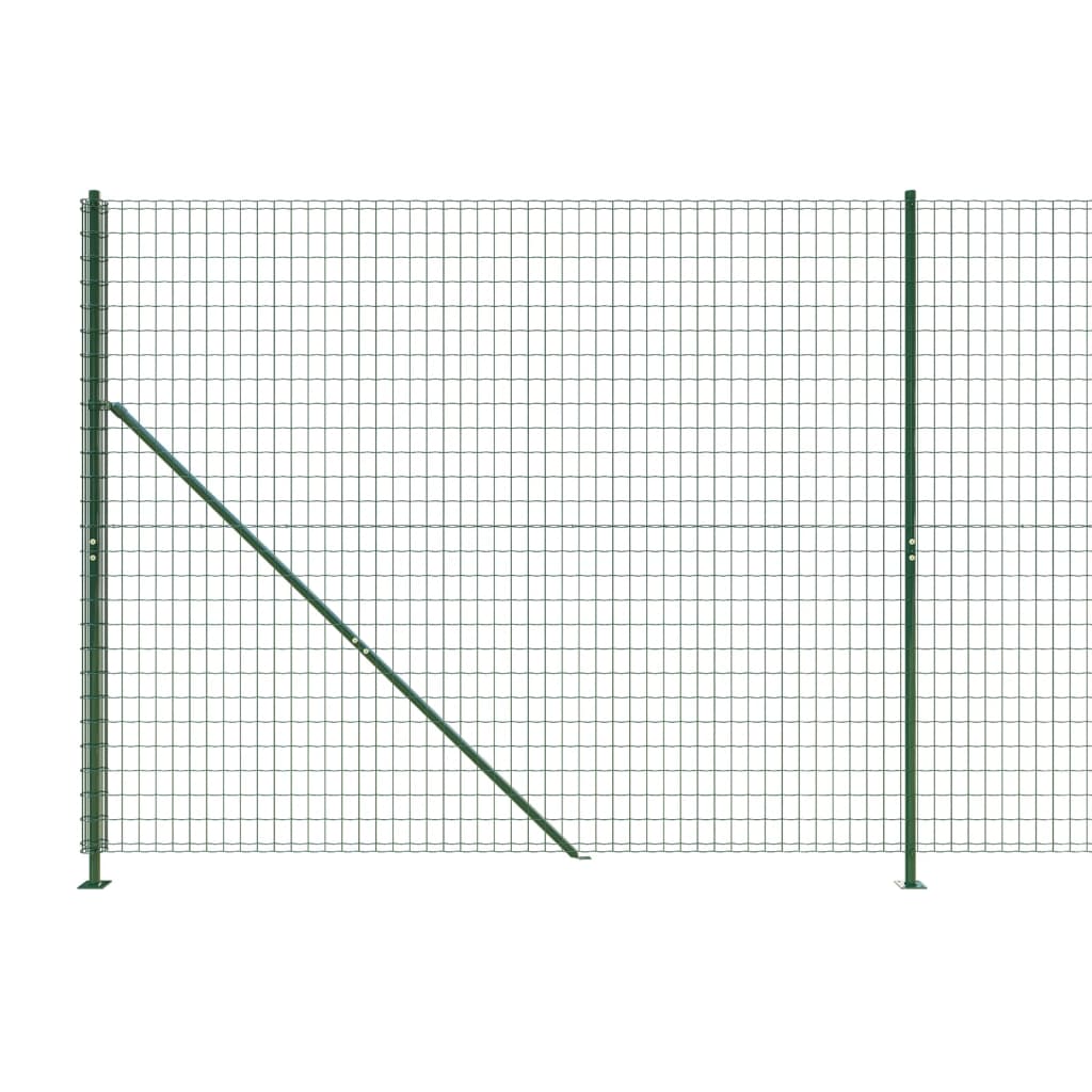 vidaXL Gard plasă de sârmă cu bordură, verde, 1,6x25 m vidaXL Gard plasă de sârmă cu bordură, verde, 1,6x25 m