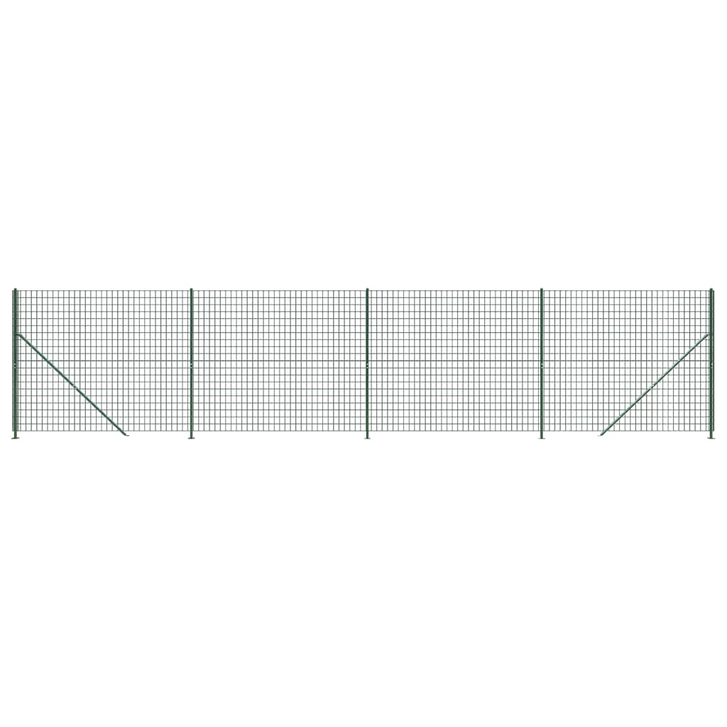 vidaXL Gard plasă de sârmă cu bordură, verde, 1,4x10 m vidaXL Gard plasă de sârmă cu bordură, verde, 1,4x10 m