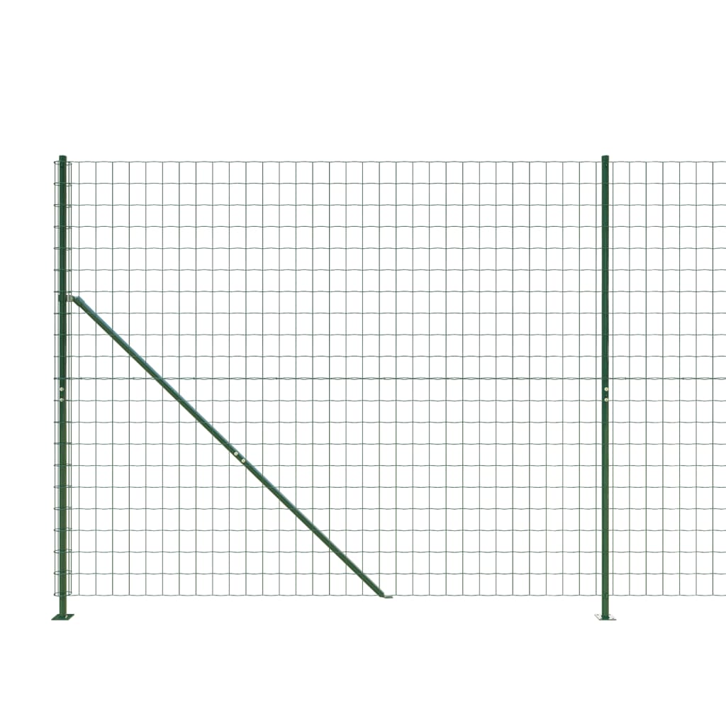 vidaXL Gard plasă de sârmă cu bordură, verde, 1,6x10 m vidaXL Gard plasă de sârmă cu bordură, verde, 1,6x10 m